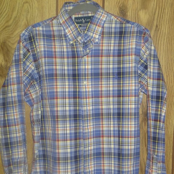Ralph Lauren Polo Button Down Muti- Color Checked - Picture 1 of 2